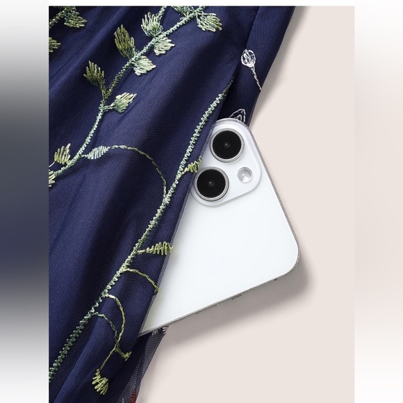 BloomChic Plus Size XL U Neck Floral Embroidered Mesh Cami Dress us14-16 - Picture 5 of 7